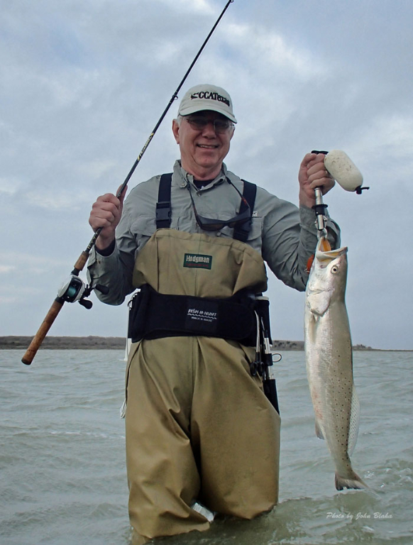 John Blaha Sr. showing off a nice trout...