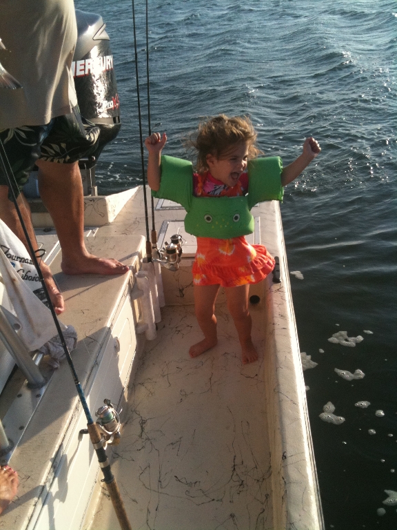 Riley does the Redfish dance!